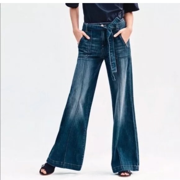 Pilcro and the Letterpress Denim - Pilcro and the Letterpress Palazzo flare jeans